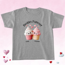 Kawaii Cupcake-Beste-Freundinnen mit Herzen