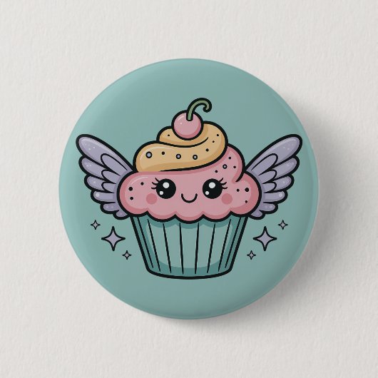 Kawaii Cupcake Button (Vorderseite)