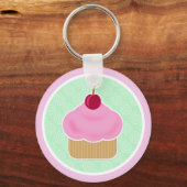 Kawaii Cupcake Cherry Schlüsselanhänger (Vorderseite)