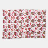 Kawaii Cupcake Design - Niedliche DessertIllustrat Geschirrtuch (Horizontal)