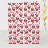 Kawaii Cupcake Design - Niedliche DessertIllustrat Karte (Gelbe Blume)