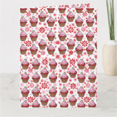Kawaii Cupcake Design - Niedliche DessertIllustrat Karte (Vorderseite)