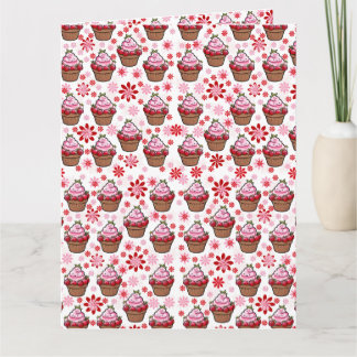 Kawaii Cupcake Design - Niedliche DessertIllustrat Karte