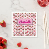 Kawaii Cupcake Design - Niedliche DessertIllustrat Serviette (Beispiel)