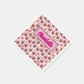 Kawaii Cupcake Design - Niedliche DessertIllustrat Serviette (Ecke)