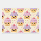Kawaii Cupcake Geschenkpapier Set (Vorderseite 2)