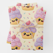 Kawaii Cupcake Geschenkpapier Set (Beispiel)