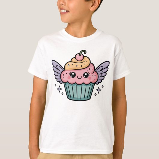 Kawaii Cupcake Kids T-Shirt (Vorderseite)