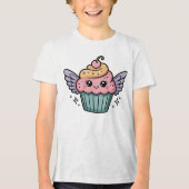 Kawaii Cupcake Kids Tri-Blend Shirt (Vorderseite)