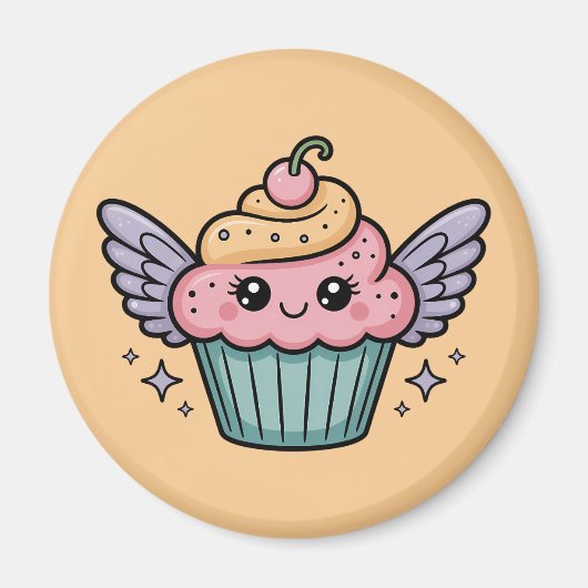 Kawaii Cupcake Magnet (Vorne)
