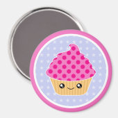 Kawaii Cupcake Magnet (Vorderseite/Rückseite)