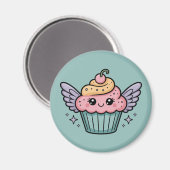 Kawaii Cupcake Magnet (Vorderseite/Rückseite)