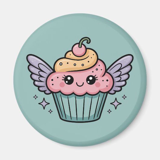 Kawaii Cupcake Magnet (Vorne)