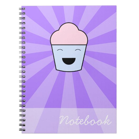 Kawaii Cupcake Notebook Notizblock (Vorderseite)