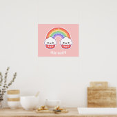 Kawaii Cupcake Rainbow Poster (Küche)