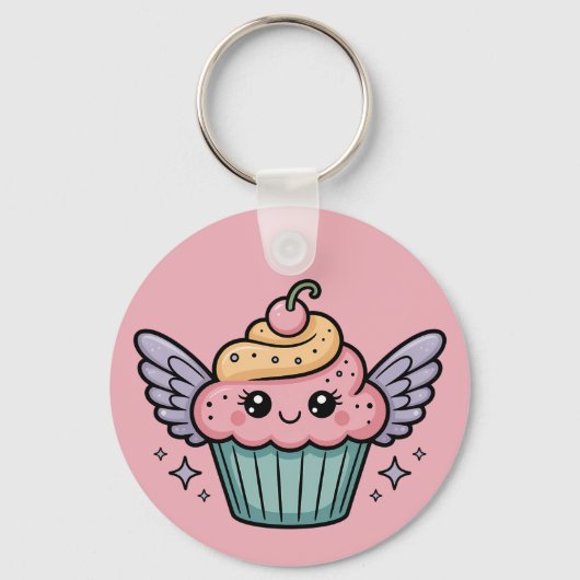 Kawaii Cupcake Schlüsselanhänger (Vorderseite)