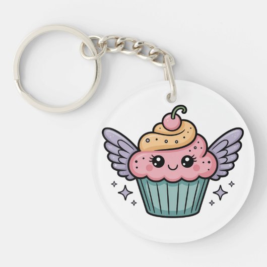 Kawaii Cupcake Schlüsselanhänger (Vorderseite)