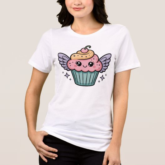 Kawaii Cupcake Tri-Blend Shirt (Vorderseite)