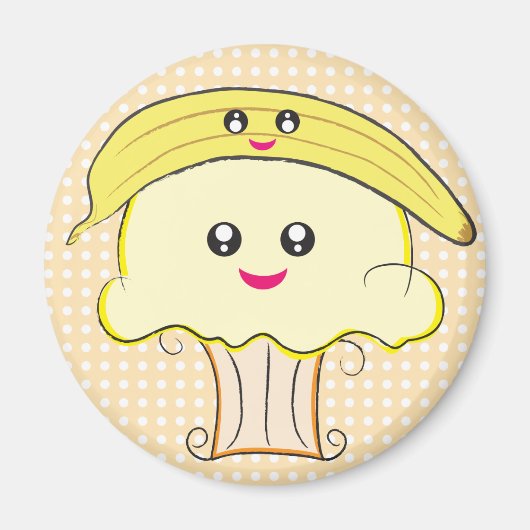 Kawaii Cupcake und Banana Magnet (Vorne)