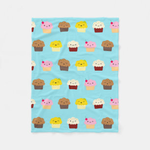 Kawaii Cupcakes Fleecedecke