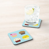 Kawaii Cupcakes Getränkeuntersetzer (Rechte Seite)