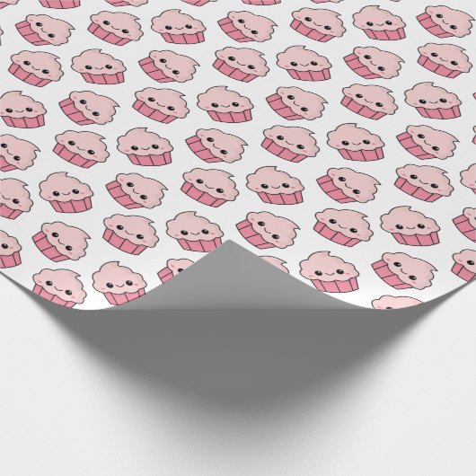 Kawaii cupcakes Packpapier (Ecke)
