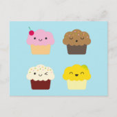 Kawaii Cupcakes Postkarte (Vorderseite)