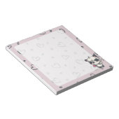 Kawaii Cupid Panda & Hearts Notepad Notizblock (angewinkelt)