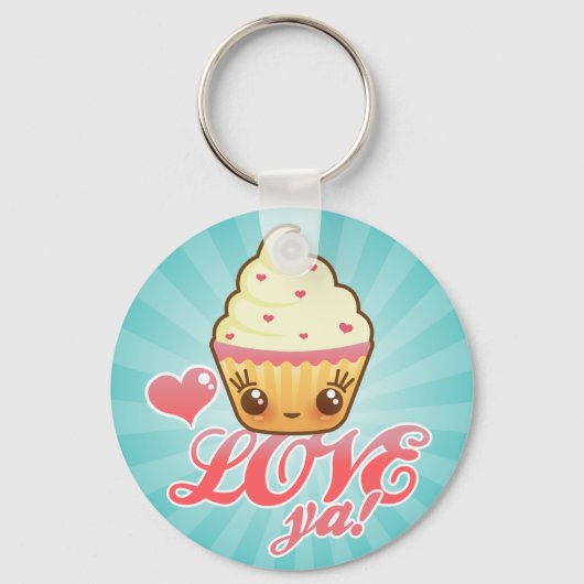 Kawaii Cuppy Cake Schlüsselanhänger (Vorderseite)