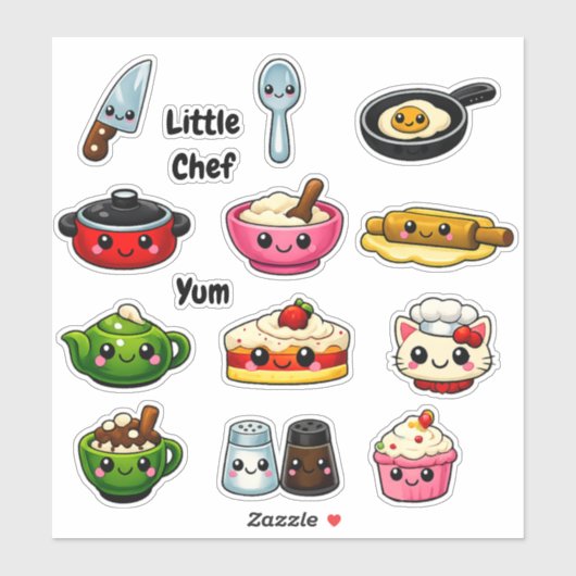 Kawaii Cute Little Chef Student Reward Stickers Aufkleber (Blatt)