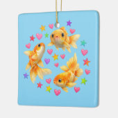 kawaii cute y2k rainbow goldfish keramikornament (Links)