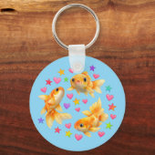 kawaii cute y2k rainbow goldfish  schlüsselanhänger (Vorderseite)