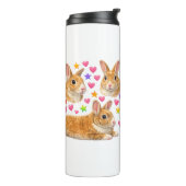 kawaii cute y2k rainbow rabbit bunny thermosbecher (Nach links gedreht)