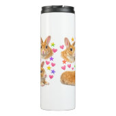 kawaii cute y2k rainbow rabbit bunny thermosbecher (Rückseite)