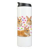 kawaii cute y2k rainbow rabbit bunny thermosbecher (Nach rechts gedreht)