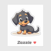 Kawaii Dackel Welpe - Schlampe Pose Aufkleber (Blatt)