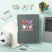 Kawaii Daisy Blume mit Butterfly Vinyl Sticker (iPad Hülle)