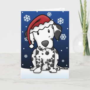 Kawaii Dalmatian Christmas Feiertagskarte