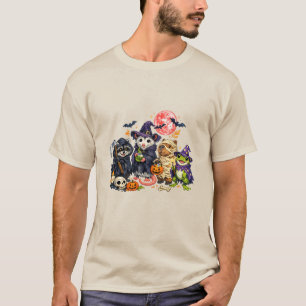 Kawaii-Dämonenjäger-Waschbär & Freunde – Gruselig T-Shirt