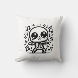 Kawaii Dancing Skeleton Niedliche Halloween-Wohnge Kissen