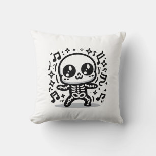 Kawaii Dancing Skeleton Niedliche Halloween-Wohnge Kissen