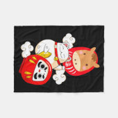 Kawaii Daruma Japanese New Year 2026 Year Of The H Fleecedecke (Vorderseite (Horizontal))