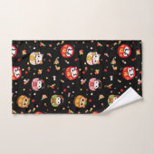 Kawaii-Daruma-Muster Badhandtuch Set (Handtuch)