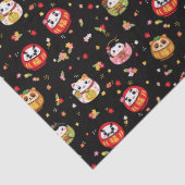 Kawaii-Daruma-Muster Seidenpapier (Detail)