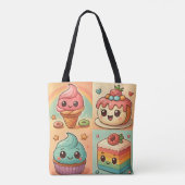 Kawaii Dessert Tote Bag Tasche (Rückseite)