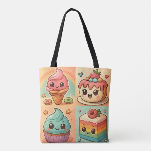 Kawaii Dessert Tote Bag Tasche (Rückseite)