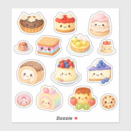 Kawaii Desserts Vinyl Stickers Aufkleber