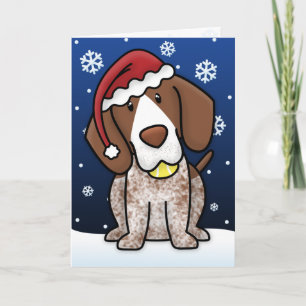 Kawaii Deutscher Shorthair Zeiger-Weihnachtskarte Feiertagskarte