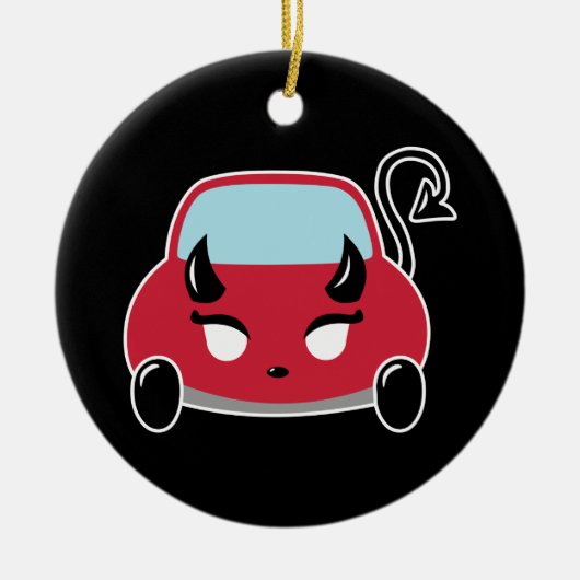 Kawaii Devil Car Keramikornament (Vorne)