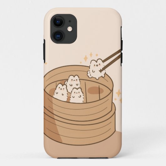 Kawaii Dim Sum Bunnies iPhone Case (Rückseite)